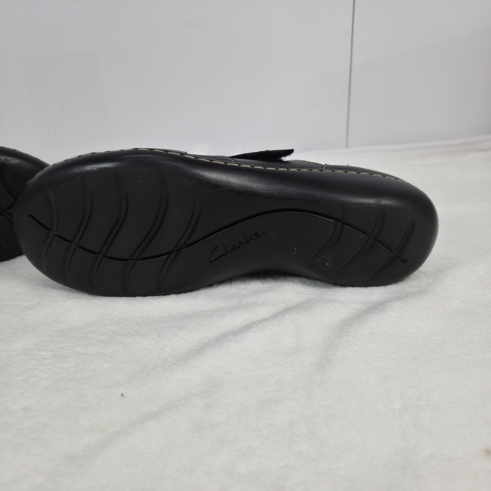 Clarks Women's Size 8.5 M Ashland Spin Q Black Leather Shoes - Picture 13 of 16